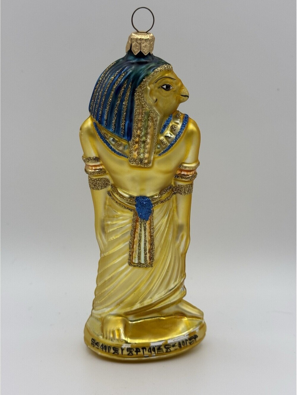 Adler Polonaise Horus Egyptian Glass Ornament 6.5 Inches Pharoah Mummy